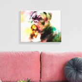 Maßgeschneiderte Bulldog Wasserfarbenlackierung Leinwanddruck (Insitu (Wohnzimmer))