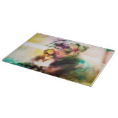 Maßgeschneiderte Bulldog Wasserfarbenlackierung Schneidebrett (Ecke)