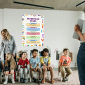 Maßgeschneiderte bunte Lehrerregeln Poster