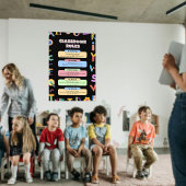 Maßgeschneiderte bunte Lehrerregeln Poster