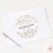 Maßgeschneiderte Business Gold & White Product Pac Runder Aufkleber (Umschlag)