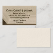 Maßgeschneiderte Cabinets und Millwork Visitenkarte (Vorne/Hinten)
