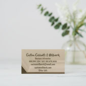 Maßgeschneiderte Cabinets und Millwork Visitenkarte (Stehend Vorderseite)