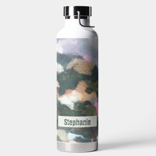 Maßgeschneiderte Camouflage der Wasserfarbe abstra Trinkflasche (links)