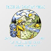 Maßgeschneiderte Camping-Wanderschuhtür für Sporta Fensteraufkleber (Blatt)