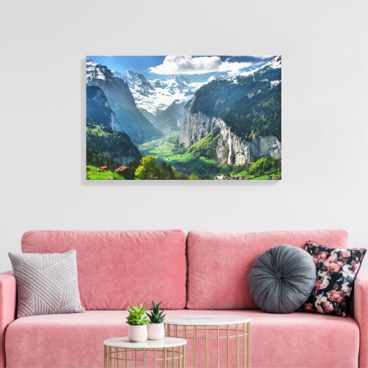 Maßgeschneiderte Canvas Kunstdrucke Schweiz Leinwanddruck (Insitu (Wohnzimmer))