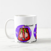 Maßgeschneiderte Cartoon-Libra-Skala Kaffeetasse (Links)