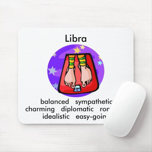 Maßgeschneiderte Cartoon-Libra-Skala Mousepad (Mit Mouse)