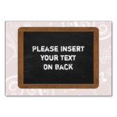 Maßgeschneiderte Chalkboard Tischnummer (Rückseite)