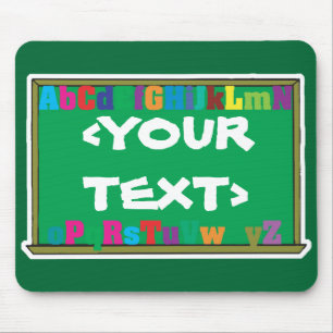 Maßgeschneiderte Chalkboard,<YOURTEXT> Mousepad