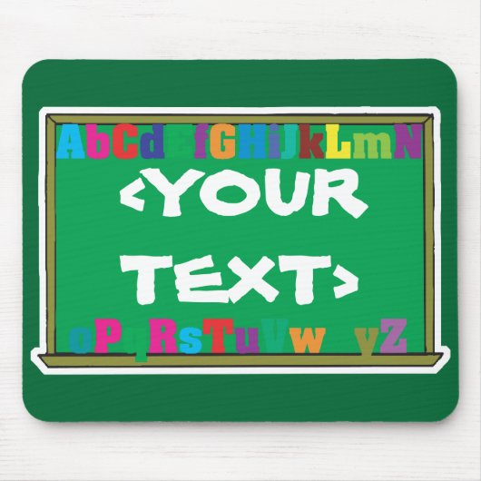 Maßgeschneiderte Chalkboard,<YOURTEXT> Mousepad (Vorne)