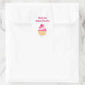 Maßgeschneiderte*Cherry-Cupcake-Aufkleber buchen Runder Aufkleber (Tasche)