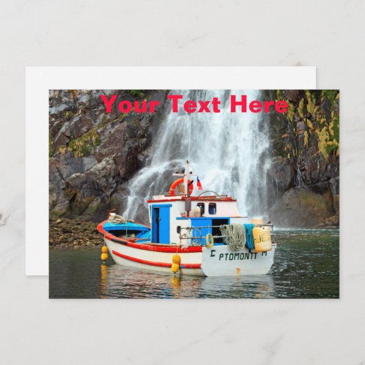 Maßgeschneiderte Chile-Wasserfallkarte (Vorne/Hinten)