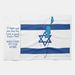 Maßgeschneiderte Christliche FLAG ISRAEL Küchentüc Geschirrtuch