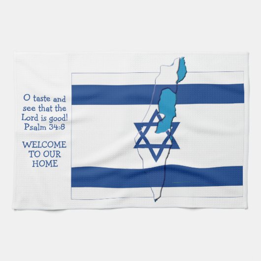 Maßgeschneiderte Christliche FLAG ISRAEL Küchentüc Geschirrtuch (Horizontal)