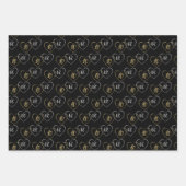 Maßgeschneiderte Couple Heart Charms Silver Gold,  Geschenkpapier Set (Vorderseite 2)