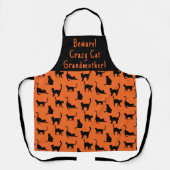 Maßgeschneiderte Crazy Cat Oma All-over Print-Schü Schürze (Vorderseite)