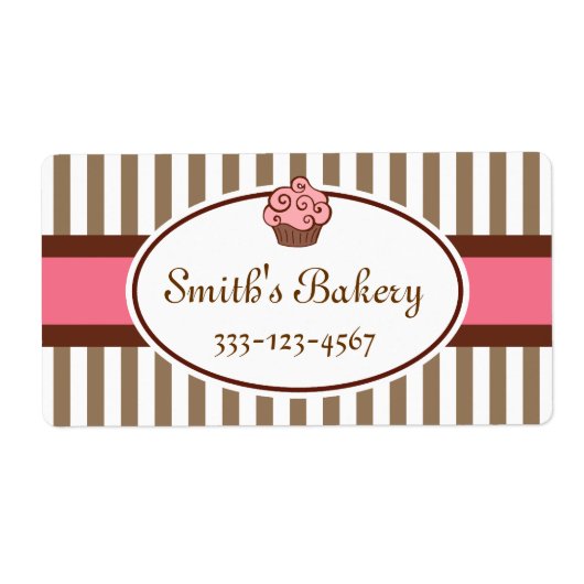 Maßgeschneiderte Cupcake-Business-Labels (Vorne)