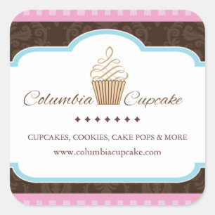 Maßgeschneiderte Cupcake Packaging Stickers
