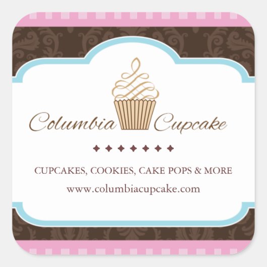 Maßgeschneiderte Cupcake Packaging Stickers (Vorderseite)