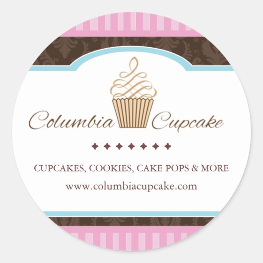 Maßgeschneiderte Cupcake Packaging Stickers (Vorderseite)