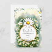 Maßgeschneiderte Daisy Baby-Dusche Dankeskarte (Vorne/Hinten)