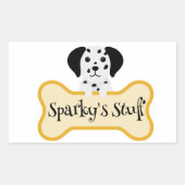 Maßgeschneiderte Dalmatinierung mit einem Dogenkno Rechteckiger Aufkleber (Vorderseite)