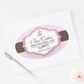 Maßgeschneiderte Dekorationsaufkleber für Bäckerei Ovaler Aufkleber (Umschlag)