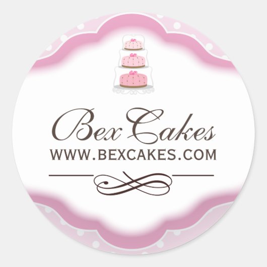 Maßgeschneiderte Dekorationsaufkleber für Bäckerei Runder Aufkleber (Vorderseite)