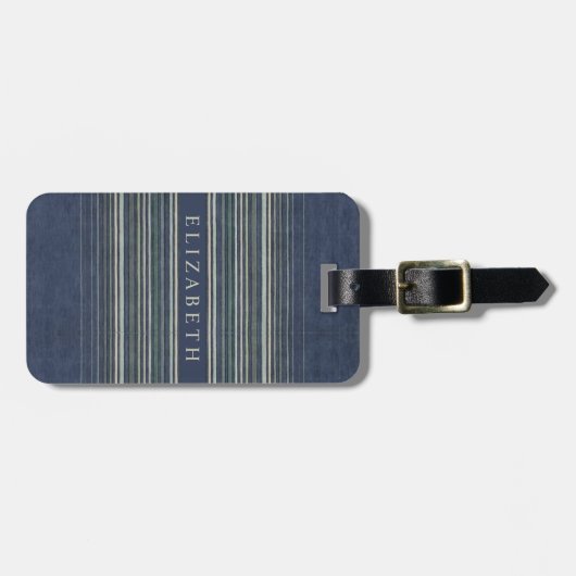 Maßgeschneiderte Denim Jeans Blue Gray Farblinien Gepäckanhänger (Vorderseite horizontal)