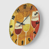 Maßgeschneiderte Designer-Uhr für Weinglas Große Wanduhr (Winkel)