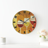Maßgeschneiderte Designer-Uhr für Weinglas Große Wanduhr (Zuhause)