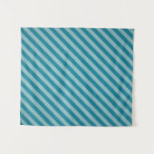 Maßgeschneiderte Diagonal Blue Streifen Wandteppich (Vorderseite (Horizontal))