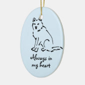 Maßgeschneiderte Dog-Gedenkveranstaltung Keramikornament (Links)