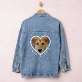 Maßgeschneiderte Dog Heart Denim Jacket Jeansjacke