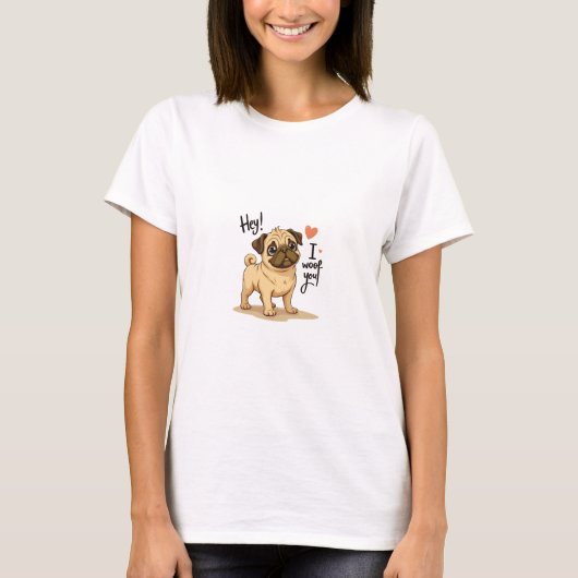 Maßgeschneiderte Dog Portrait T - Shirt (Vorderseite)