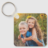 Maßgeschneiderte Doppelkids 2 Foto Schlüsselanhänger (Vorderseite)
