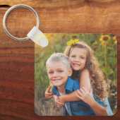 Maßgeschneiderte Doppelkids 2 Foto Schlüsselanhänger (Vorderseite)