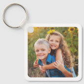 Maßgeschneiderte Doppelkids 2 Foto Schlüsselanhänger (Vorderseite)