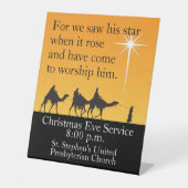 Maßgeschneiderte Drei Weisen Religiöse Weihnachtsf Sockelschild (Vorderseite)