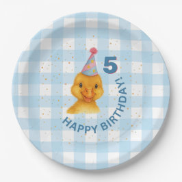 Maßgeschneiderte Duckling 5th Birthday Party Plati Pappteller