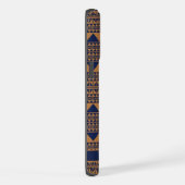 Maßgeschneiderte, dunkelbraune, blaue Azteken aus  iPhone Hülle (Rechte Seite)