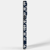 Maßgeschneiderte Dunkelnacht Blaues Licht Grau Geo Case-Mate iPhone Hülle (Rückseite / Rechts)