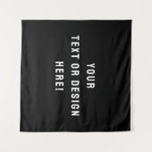 Maßgeschneiderte eckige Tapisserie - Schwarz und P Wandteppich (Vorderseite (Horizontal))