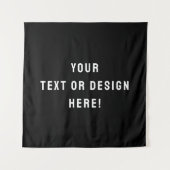 Maßgeschneiderte eckige Tapisserie - Schwarz und P Wandteppich (Vorderseite)
