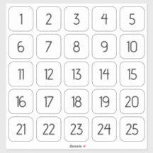 Maßgeschneiderte eckige Zahlenklammer Schwarz auf 