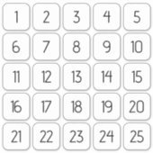 Maßgeschneiderte eckige Zahlenklammer Schwarz auf  Aufkleber (Vorderseite)