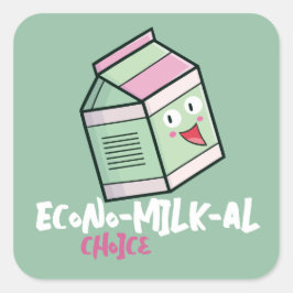 Maßgeschneiderte "Econo Milk al Choice" Quadratischer Aufkleber