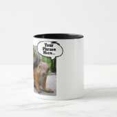 Maßgeschneiderte Eichhörnchen-Denkblase sagt alles Tasse (Zentrum)