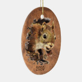 Maßgeschneiderte Eichhörnchen Tierfarbe Tierart Keramik Ornament (Rechts)